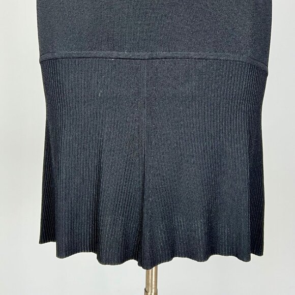 Anteprima Womens Black Knit Skirt Knee Length Stretch Pull On size 40 Medium - Picture 3 of 7